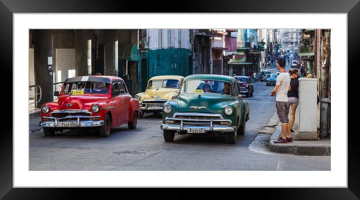 Red, yellow and green old timers Framed Mounted Print by Jason Wells