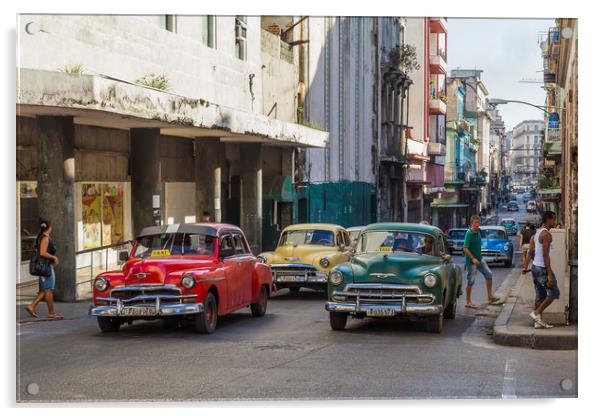 Taxi route in Havana Acrylic by Jason Wells