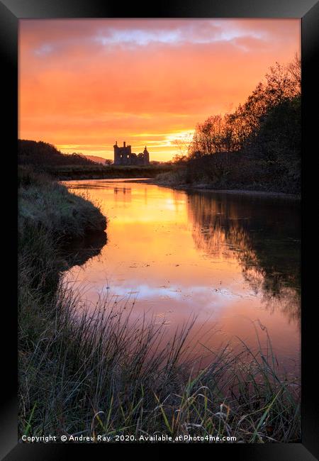 Sunset at Kilchurn Castle Framed Print by Andrew Ray