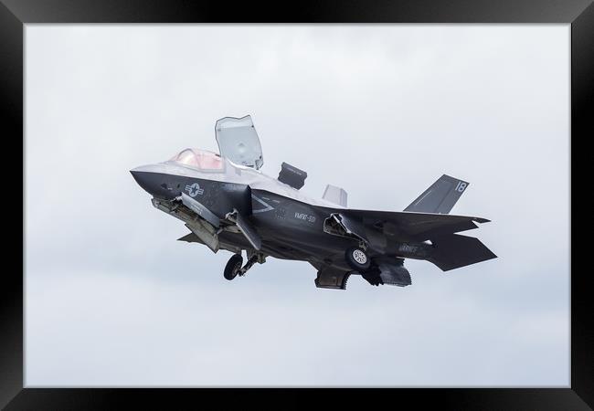F-35B stealth fighter taking off Framed Print by Jason Wells