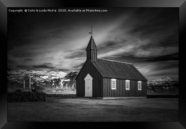 Budir Church, West Iceland Framed Print by Colin & Linda McKie