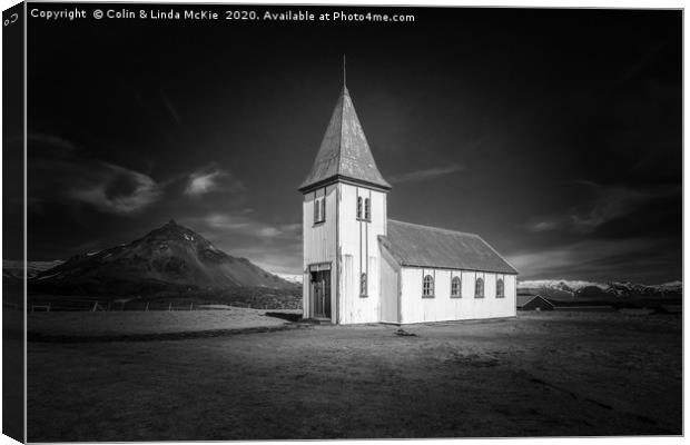 Hellnar Church, West Iceland Canvas Print by Colin & Linda McKie