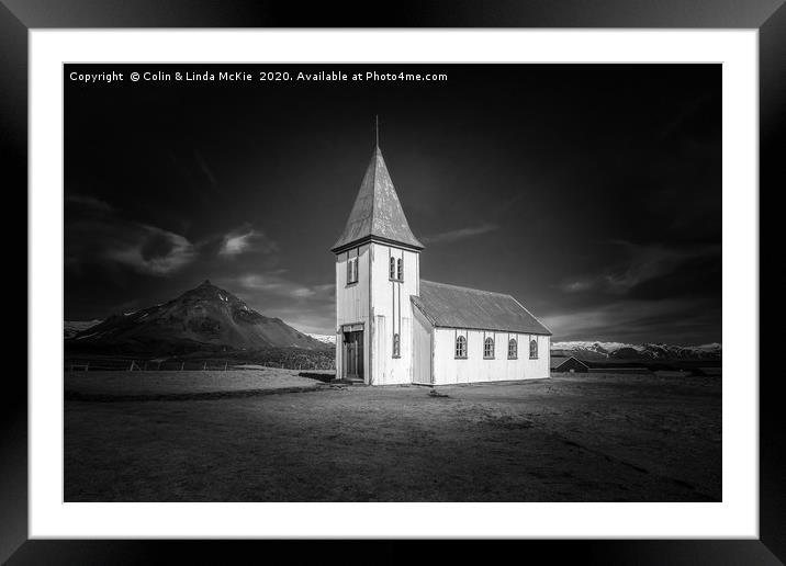 Hellnar Church, West Iceland Framed Mounted Print by Colin & Linda McKie