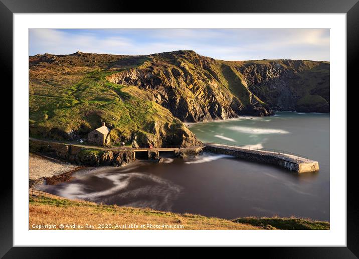 Harbour view (Mullion Cove) Framed Mounted Print by Andrew Ray