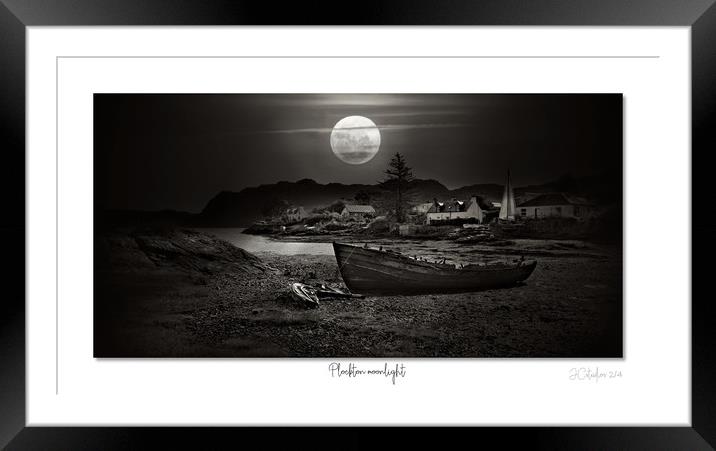 Plockton in the moonlight. No2/4 Framed Mounted Print by JC studios LRPS ARPS