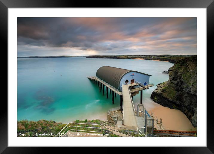 Padstow RNLI Station at sunrise Framed Mounted Print by Andrew Ray