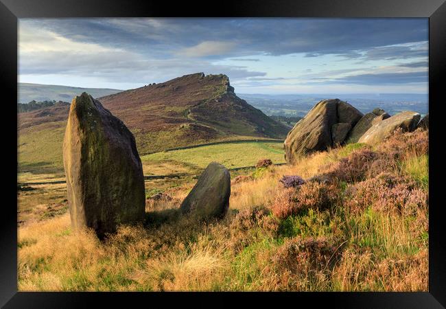 Towards Hen Cloud (from the Roaches) Framed Print by Andrew Ray