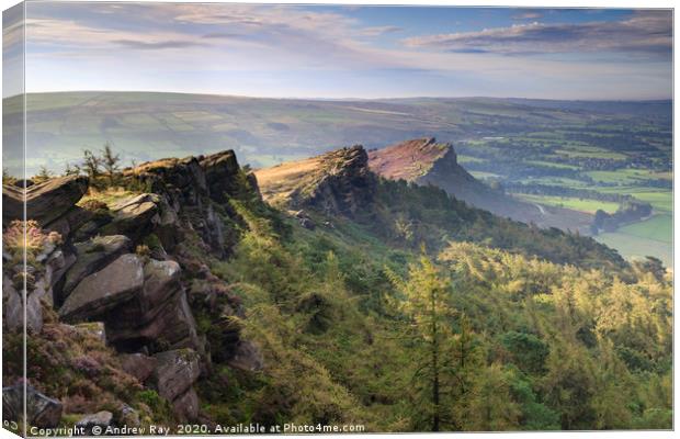 Skyline view (The Roaches) Canvas Print by Andrew Ray