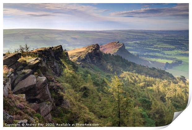 Skyline view (The Roaches) Print by Andrew Ray