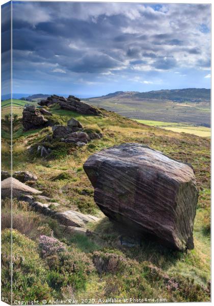 Newstones (Peak District) Canvas Print by Andrew Ray