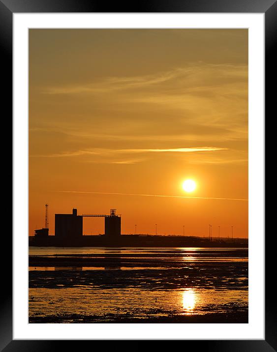 Dockyard Sunset Framed Mounted Print by Donna Collett