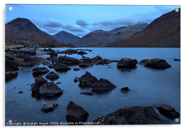 Wastwater at blue hour Acrylic by Graham Moore