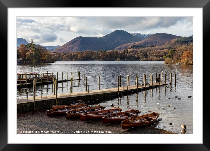 Causey Pike above Derwentwater Framed Mounted Print by Graham Moore