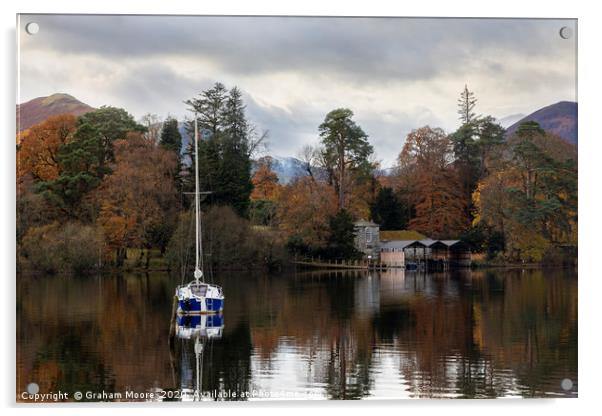 Derwentwater boathouse Acrylic by Graham Moore