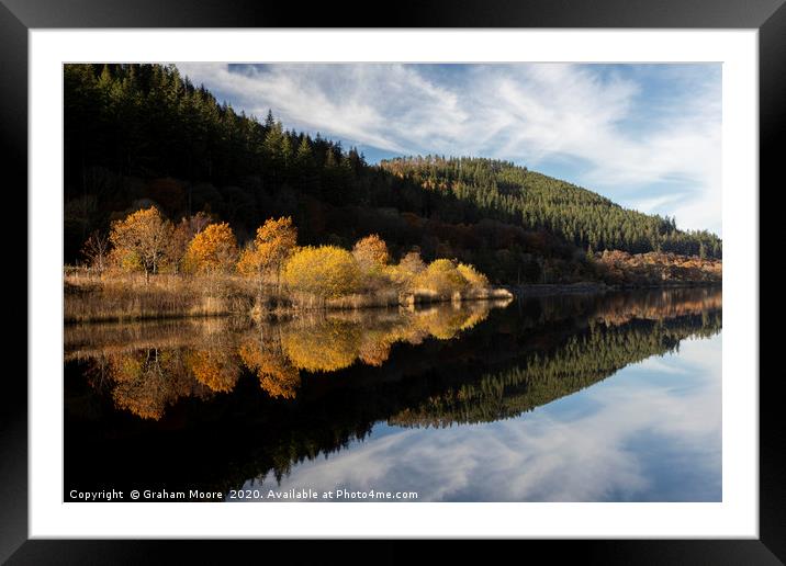 Bassenthwaite and autumn trees Framed Mounted Print by Graham Moore