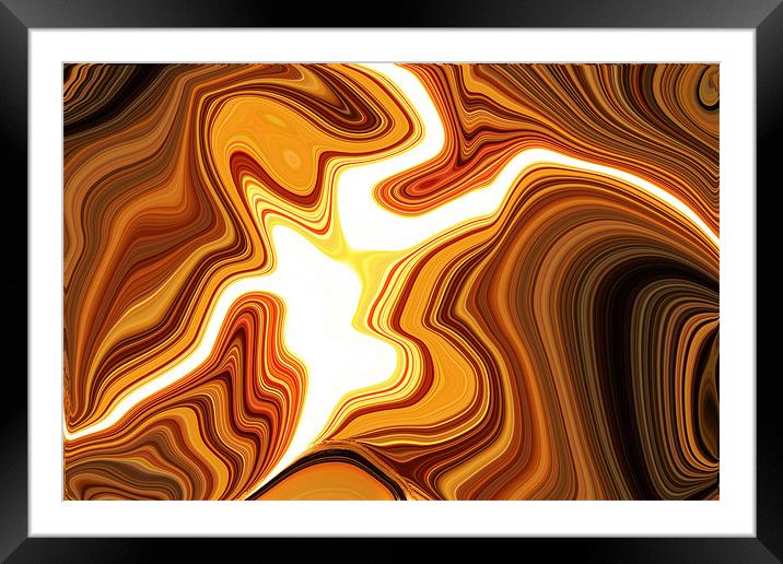 Marbled Sunset Framed Mounted Print by Donna Collett