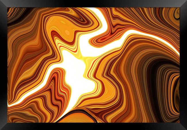 Marbled Sunset Framed Print by Donna Collett