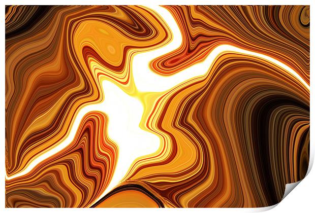 Marbled Sunset Print by Donna Collett