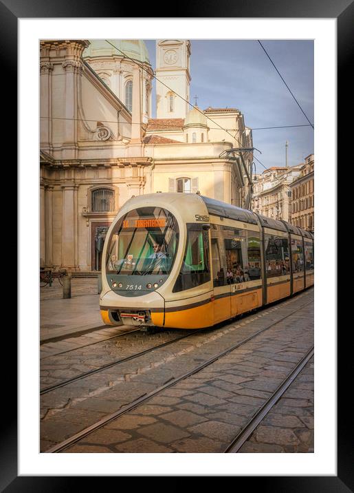 Milan Tram#3 Framed Mounted Print by Richard Downs