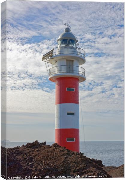 The Lighthouse of Punta de Teno                    Canvas Print by Gisela Scheffbuch