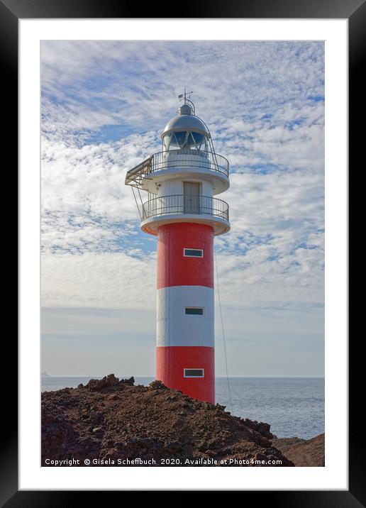 The Lighthouse of Punta de Teno                    Framed Mounted Print by Gisela Scheffbuch