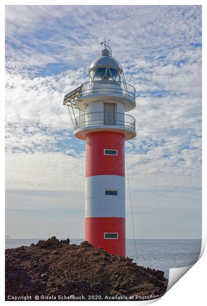 The Lighthouse of Punta de Teno                    Print by Gisela Scheffbuch