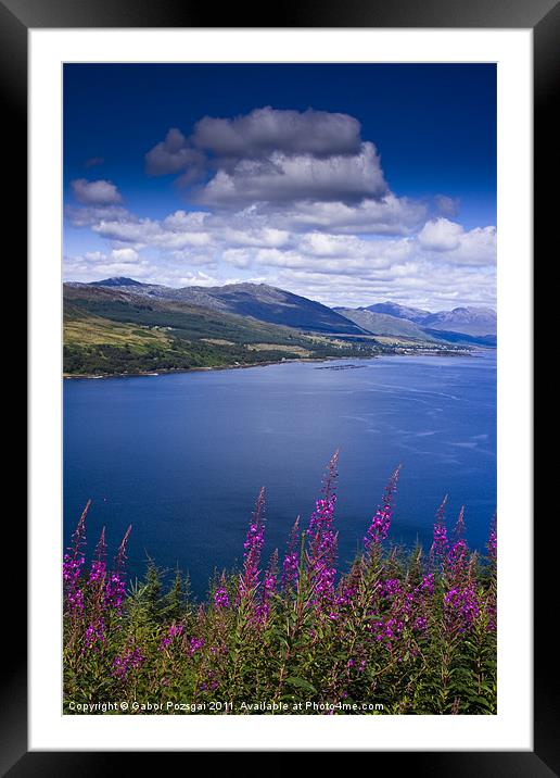 View of Lochcarron in Scotland Framed Mounted Print by Gabor Pozsgai