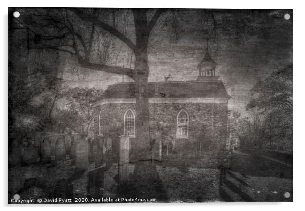 Dutch Church Of Sleepy Hollow Vintage Acrylic by David Pyatt
