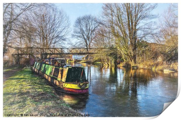 Winter On The Kennet Print by Ian Lewis