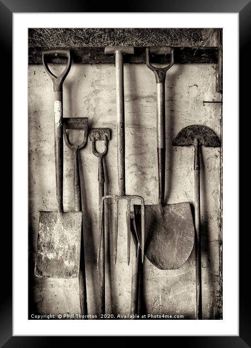 Traditional tools series No. 4 Framed Mounted Print by Phill Thornton