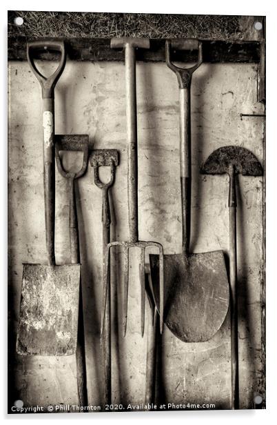 Traditional tools series No. 4 Acrylic by Phill Thornton