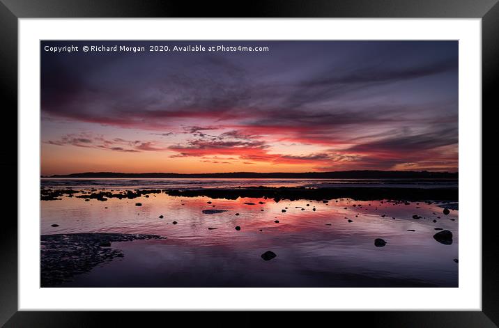 "Reflections" Swansea Bay. Framed Mounted Print by Richard Morgan