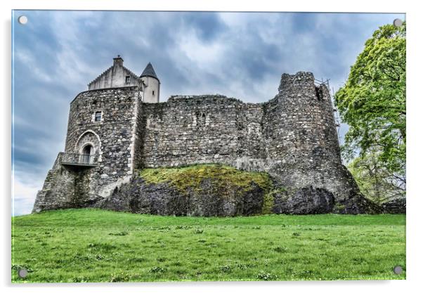 Dunstaffnage Castle Acrylic by Valerie Paterson