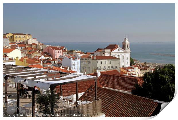 Lisbon coastal view Print by Lensw0rld 