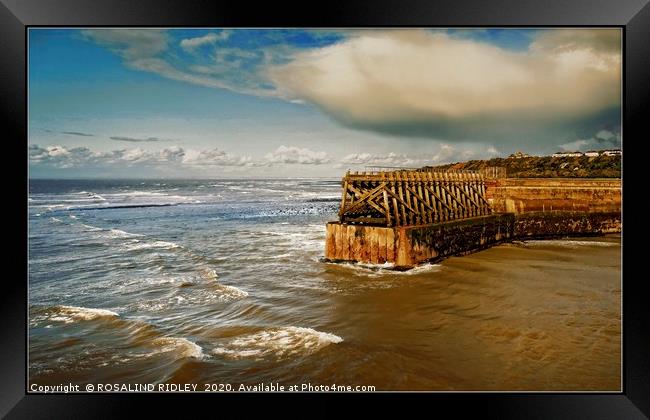 "Tide rushes in at Maryport" Framed Print by ROS RIDLEY