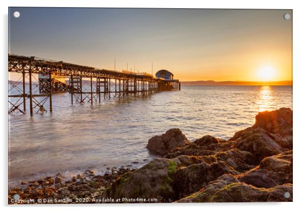 Mumbles Lifeboat Station and Pier Acrylic by Dan Santillo