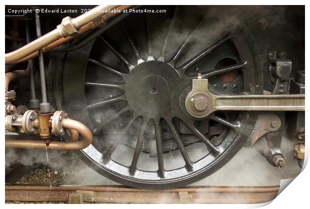 Locomotive 80078 "Standard 4" Rear Drive Wheel Print by Edward Laxton
