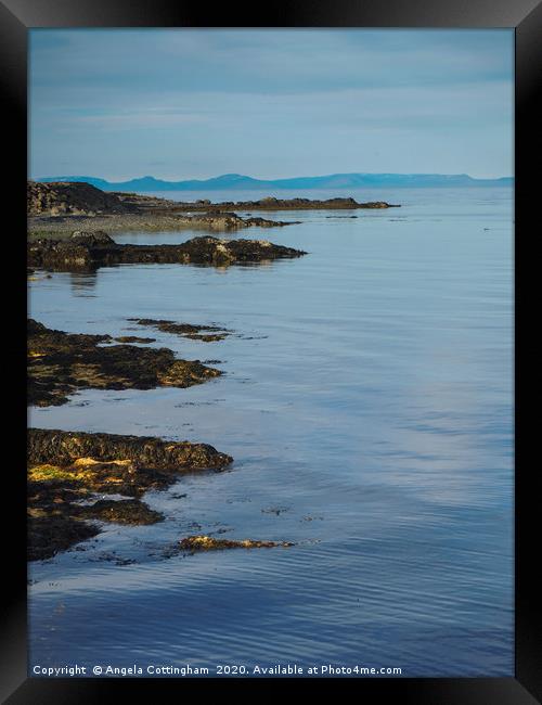 Edge of the Fjord Framed Print by Angela Cottingham