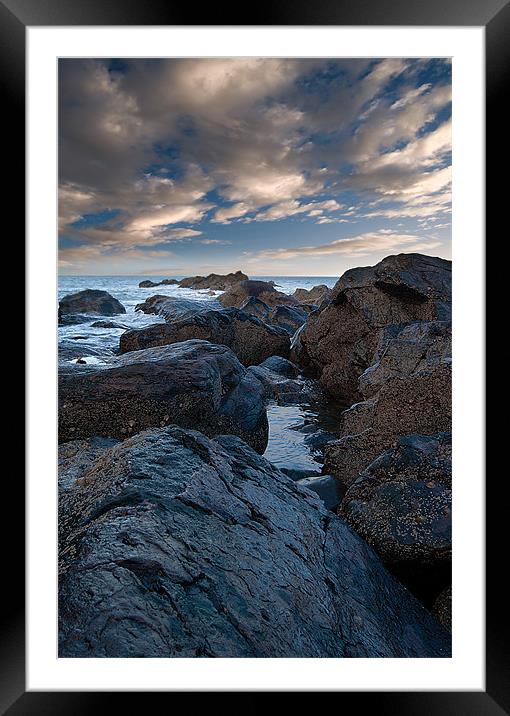Rocks and sea Framed Mounted Print by Keith Thorburn EFIAP/b