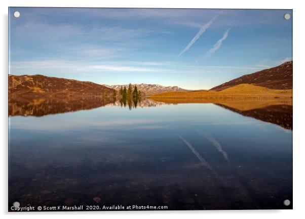 Loch Tarff Reflection Acrylic by Scott K Marshall