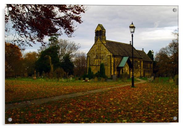 St John the Baptist, Adel 2 Acrylic by Steven Watson