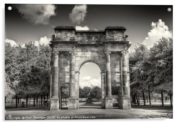 Mclennan Arch Glasgow B&W Acrylic by Phill Thornton