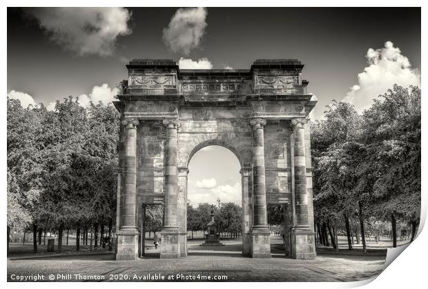 Mclennan Arch Glasgow B&W Print by Phill Thornton