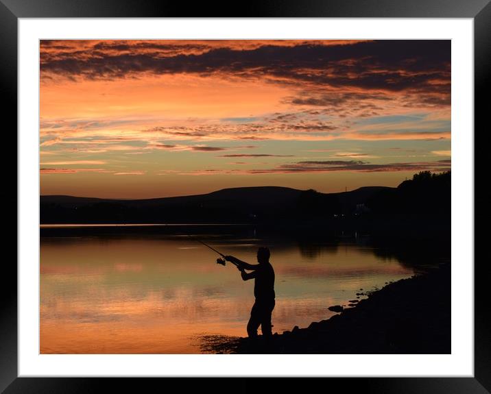Hollingworth Lake sunset. Framed Mounted Print by Alexander Brown