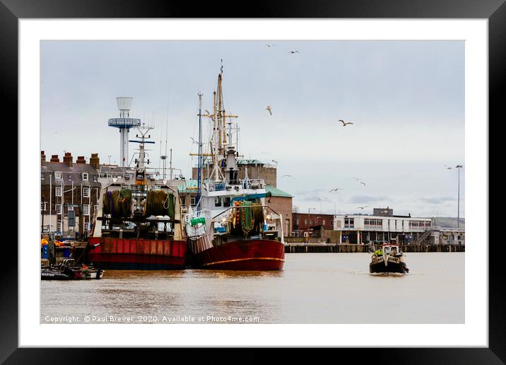 Weymouth Harbour after a Storm Winter 2014 Framed Mounted Print by Paul Brewer