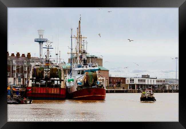 Weymouth Harbour after a Storm Winter 2014 Framed Print by Paul Brewer