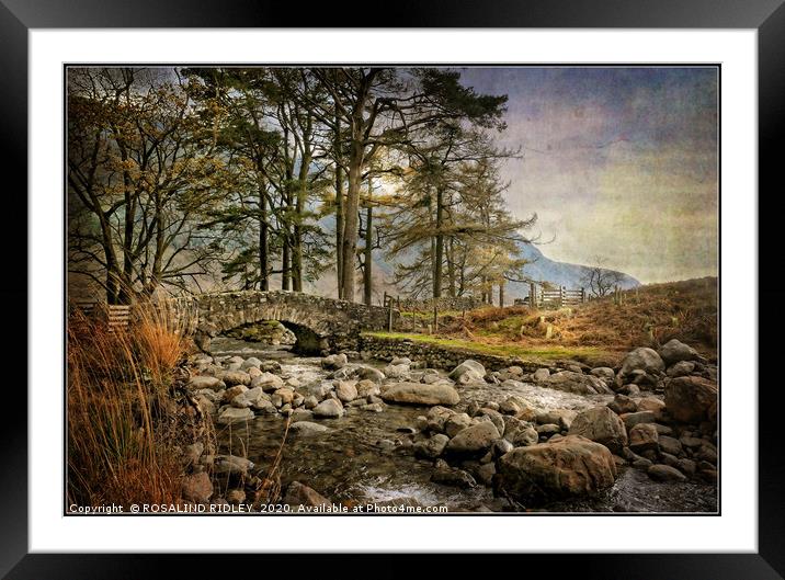 "Little bridge in Wasdale " Framed Mounted Print by ROS RIDLEY