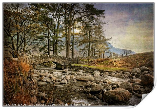 "Little bridge in Wasdale " Print by ROS RIDLEY
