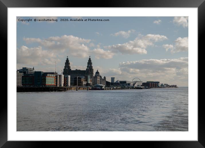 Liverpool Skyline Framed Mounted Print by rawshutterbug 