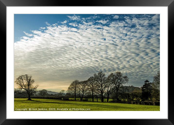 Clouds and Trees Llandeilo Carmarthenshire Framed Mounted Print by Nick Jenkins